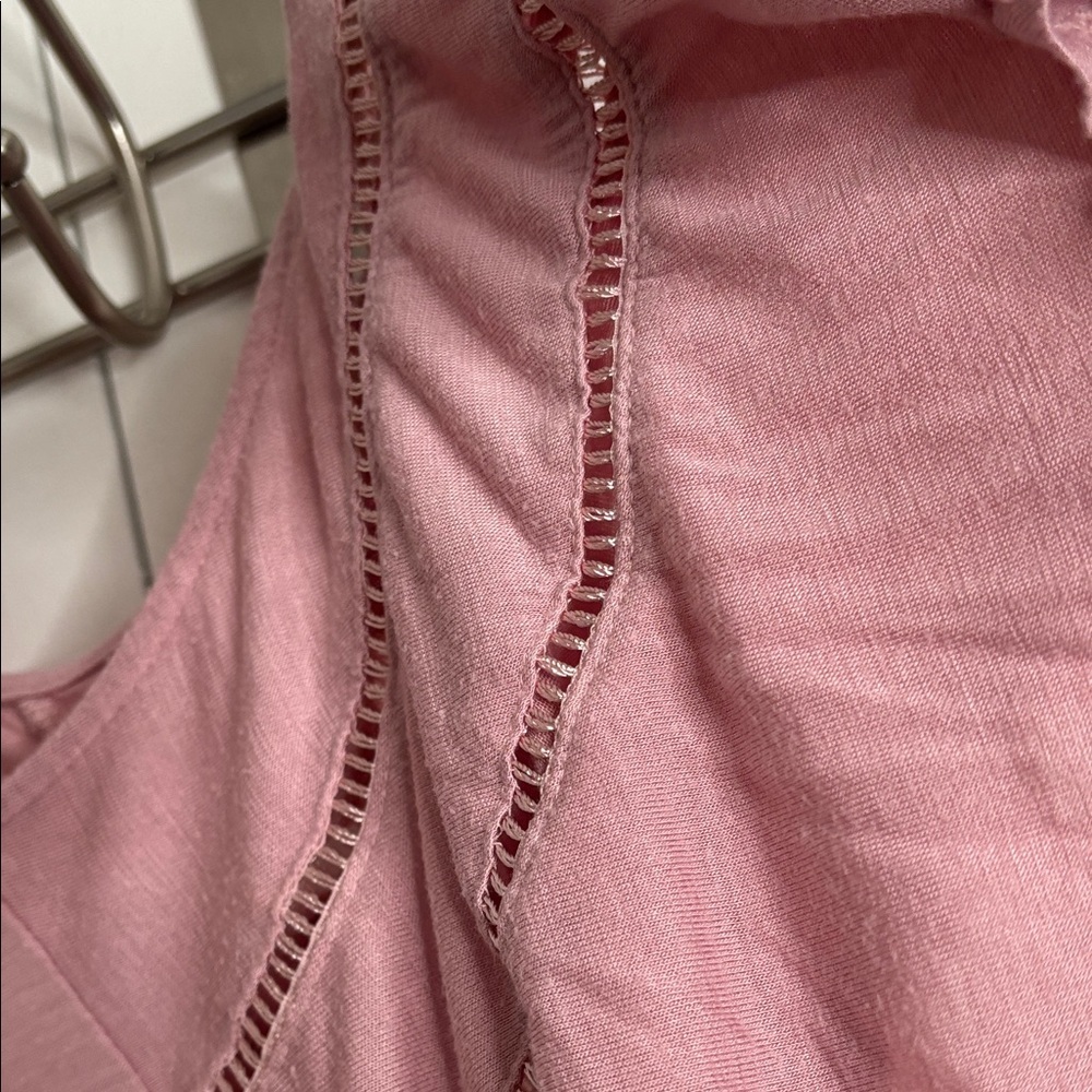 Caslon Dusty Rose Cold-Shoulder Top sz L - Picture 4 of 5